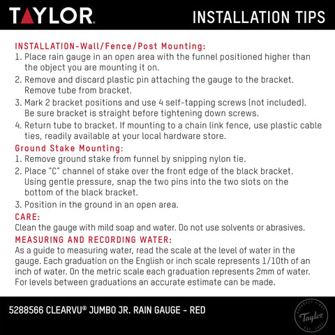 Taylor Jumbo Jr mounting bracket on fence or post for secure placement