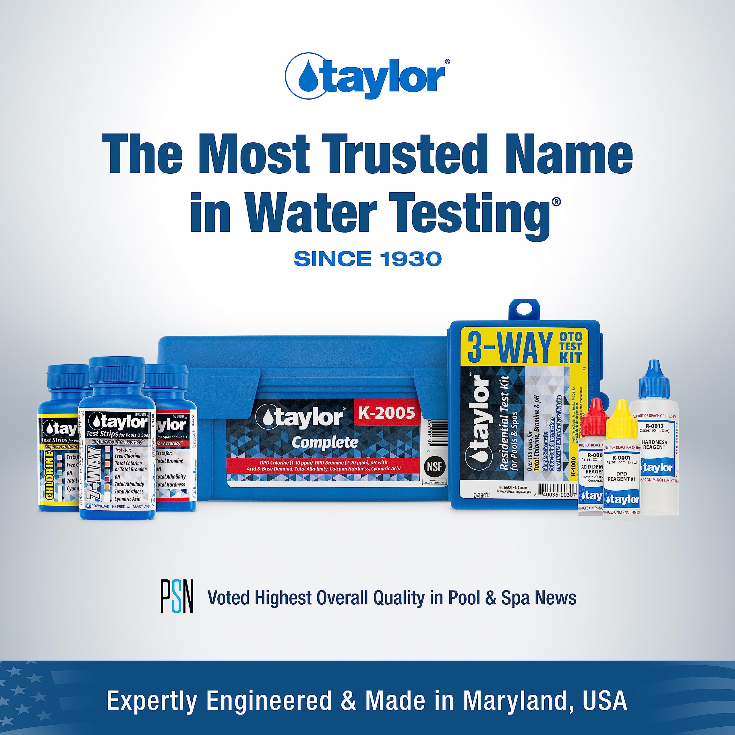 Taylor K-1000 USA-made quality you can trust for pool care.