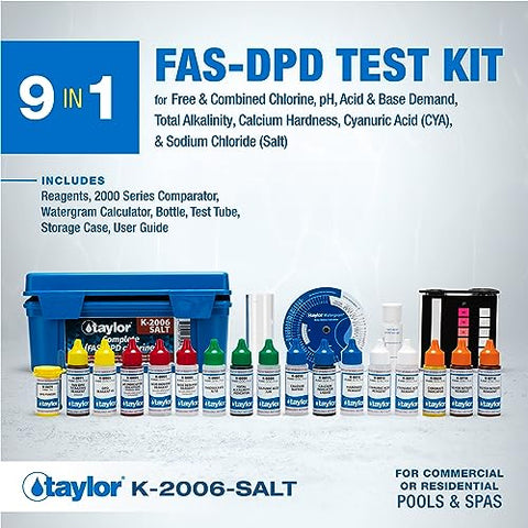 Taylor K-2006-SALT FAS-DPD comparator and water sample for quick results