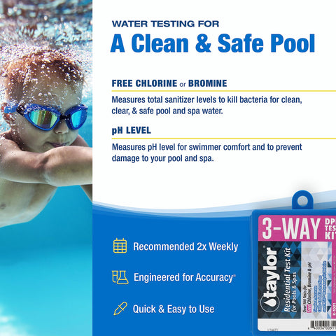 Taylor K-1001 chlorine test vial for quick reading accuracy.