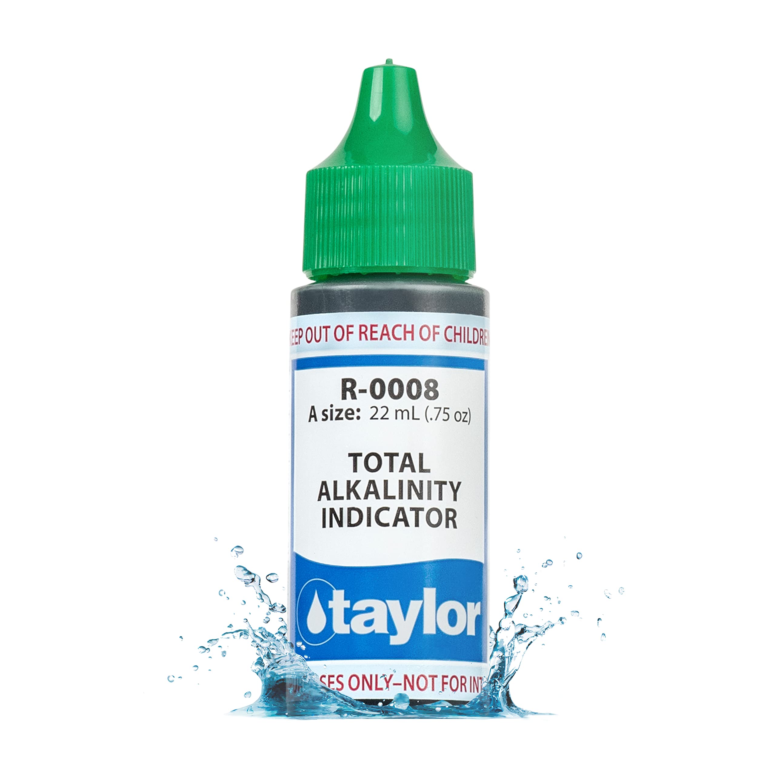 Taylor R-0008 Total Alkalinity Indicator refill bottle for accurate pool testing