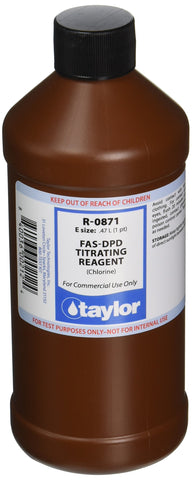 Taylor R-0871-E FAS-DPD titrating reagent bottle for chlorine testing