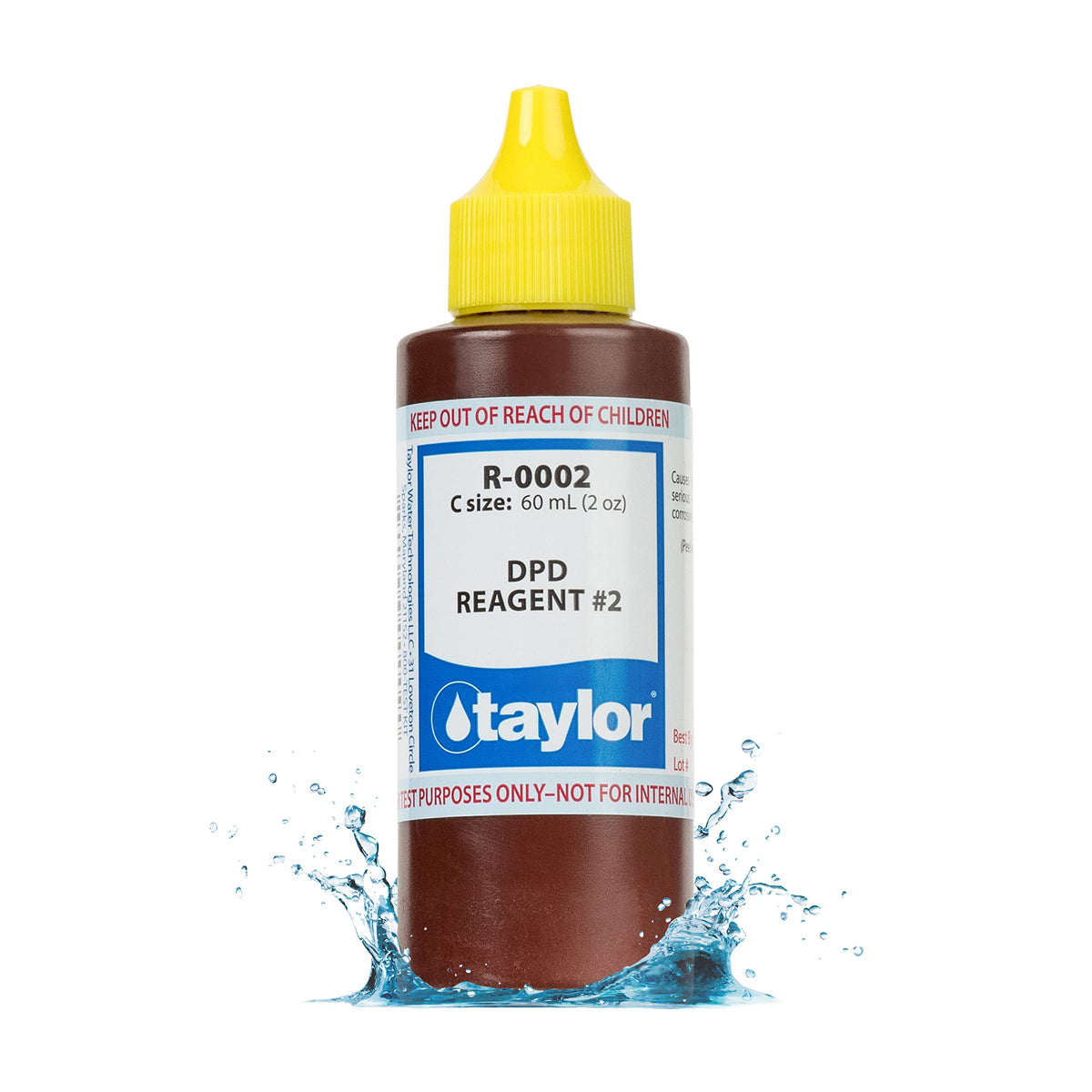Taylor R-0002-C DPD liquid bottle for fast pool testing and chlorine monitoring.