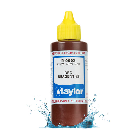 Taylor R-0002-C DPD liquid bottle for fast pool testing and chlorine monitoring.
