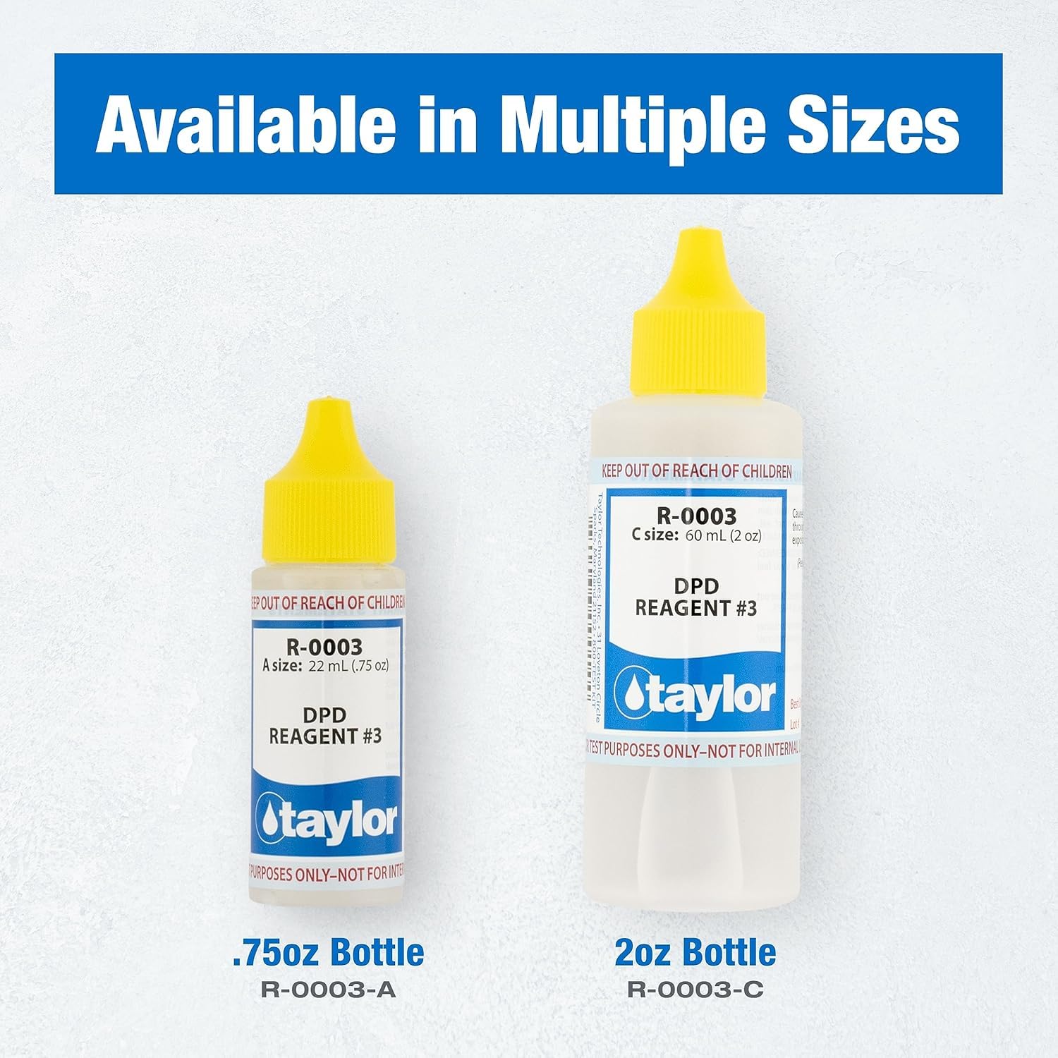 Taylor Reagent #3 refill packaging indicating easy seasonal replacement.