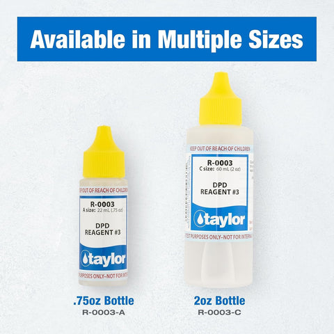 Taylor Reagent #3 refill packaging indicating easy seasonal replacement.