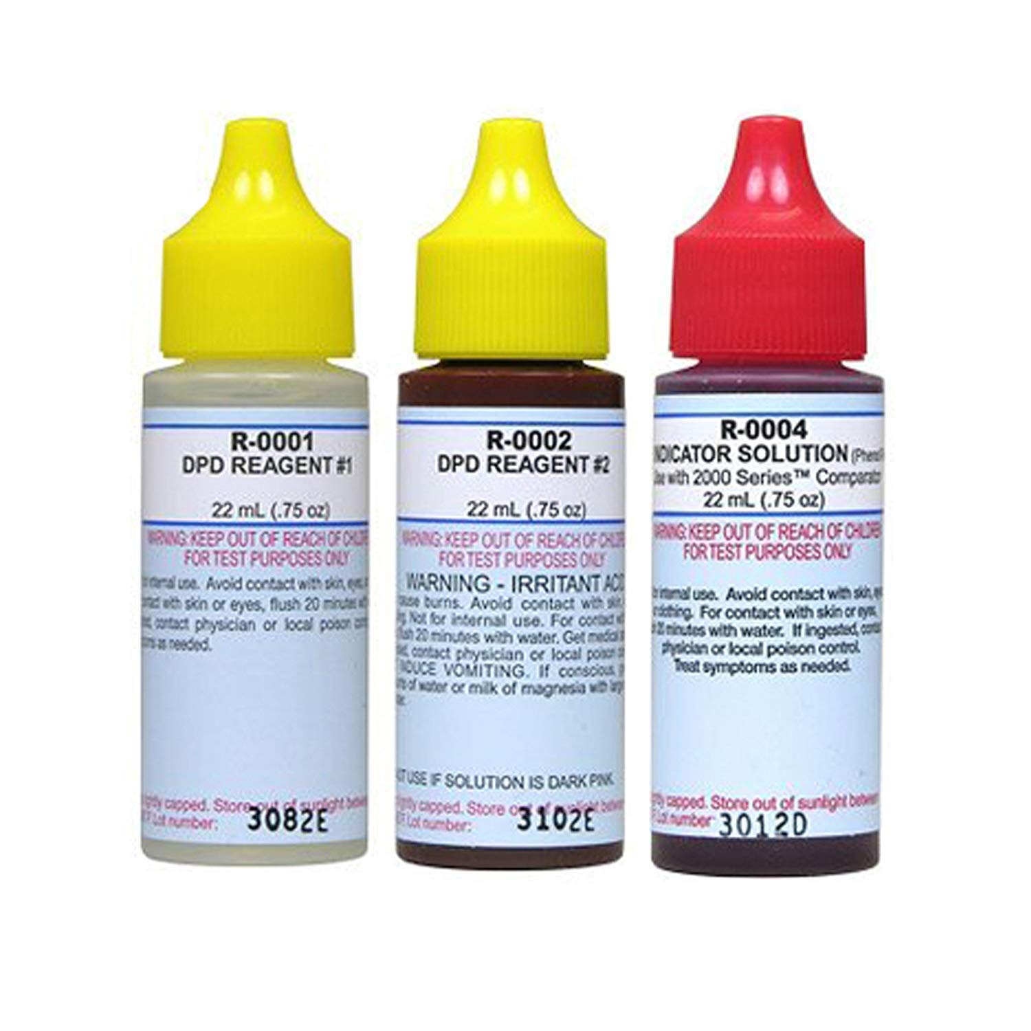 Taylor replacement reagent refill kit, basic three-quarter-ounce bottle, ready for quick, reliable replenishment.