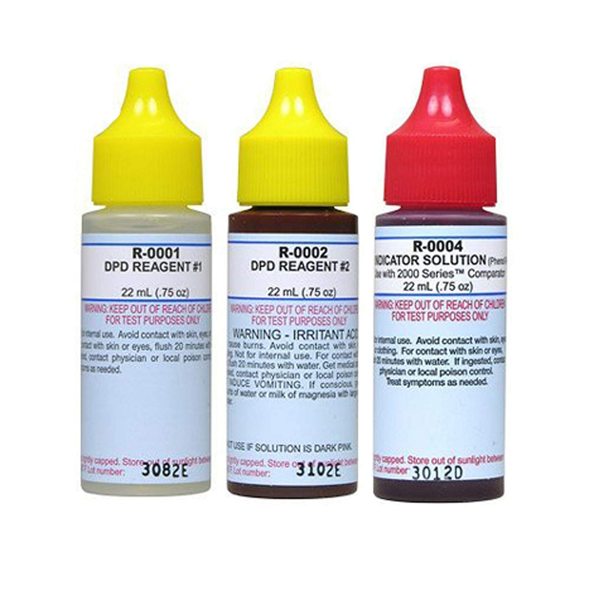 Taylor replacement reagent refill kit, basic three-quarter-ounce bottle, ready for quick, reliable replenishment.