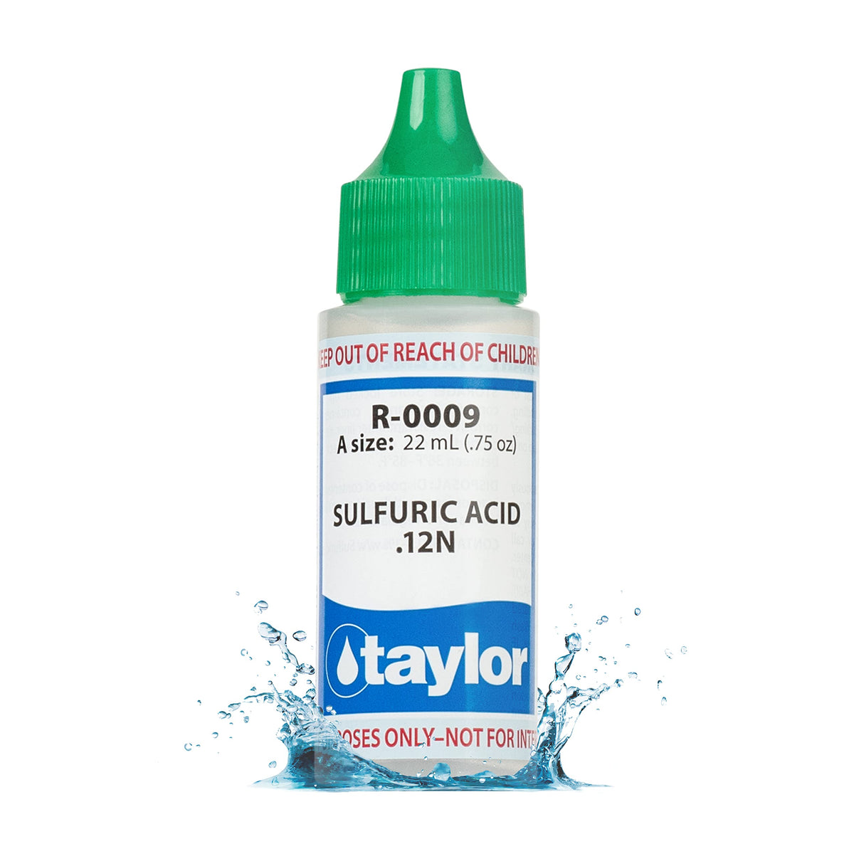 Taylor sulfuric acid 12n dropper refill for pool testing supports accurate total alkalinity readings