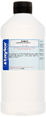 Taylor Technologies pint-size Reagent #12 bottle for calcium hardness testing, ideal for precise pool and water analysis