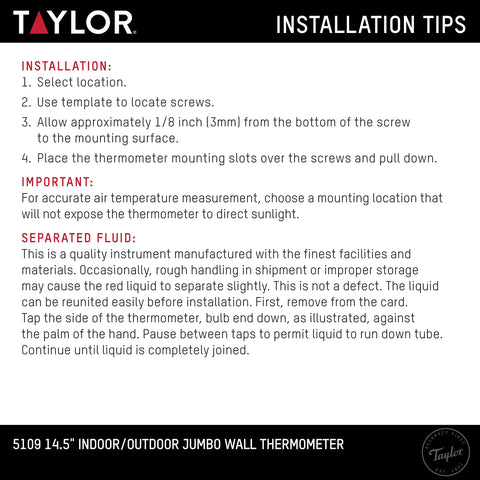 Taylor vertical design saves space on any wall for easy viewing.