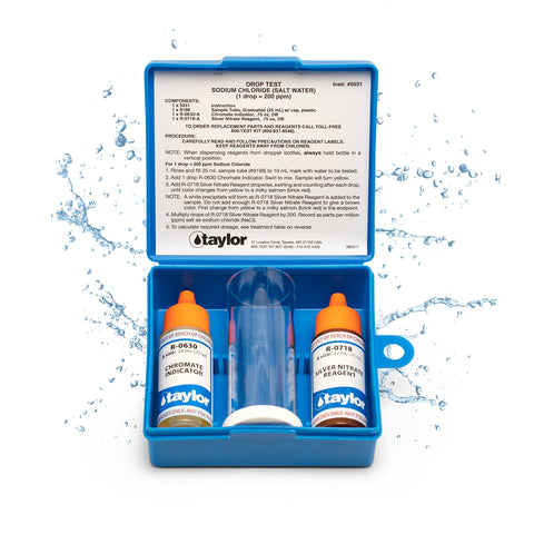 Taylor K-1766 salt water kit: precise salt level testing for pools and spas
