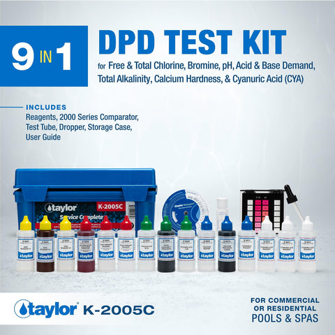 Taylor Technologies K-2005C comparator and mixing tray enable precise sample preparation.