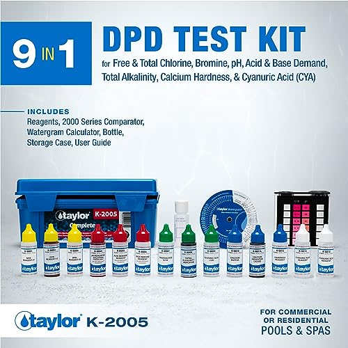 Taylor K-2005 HR kit bottles deliver high-range results for chlorine and bromine.
