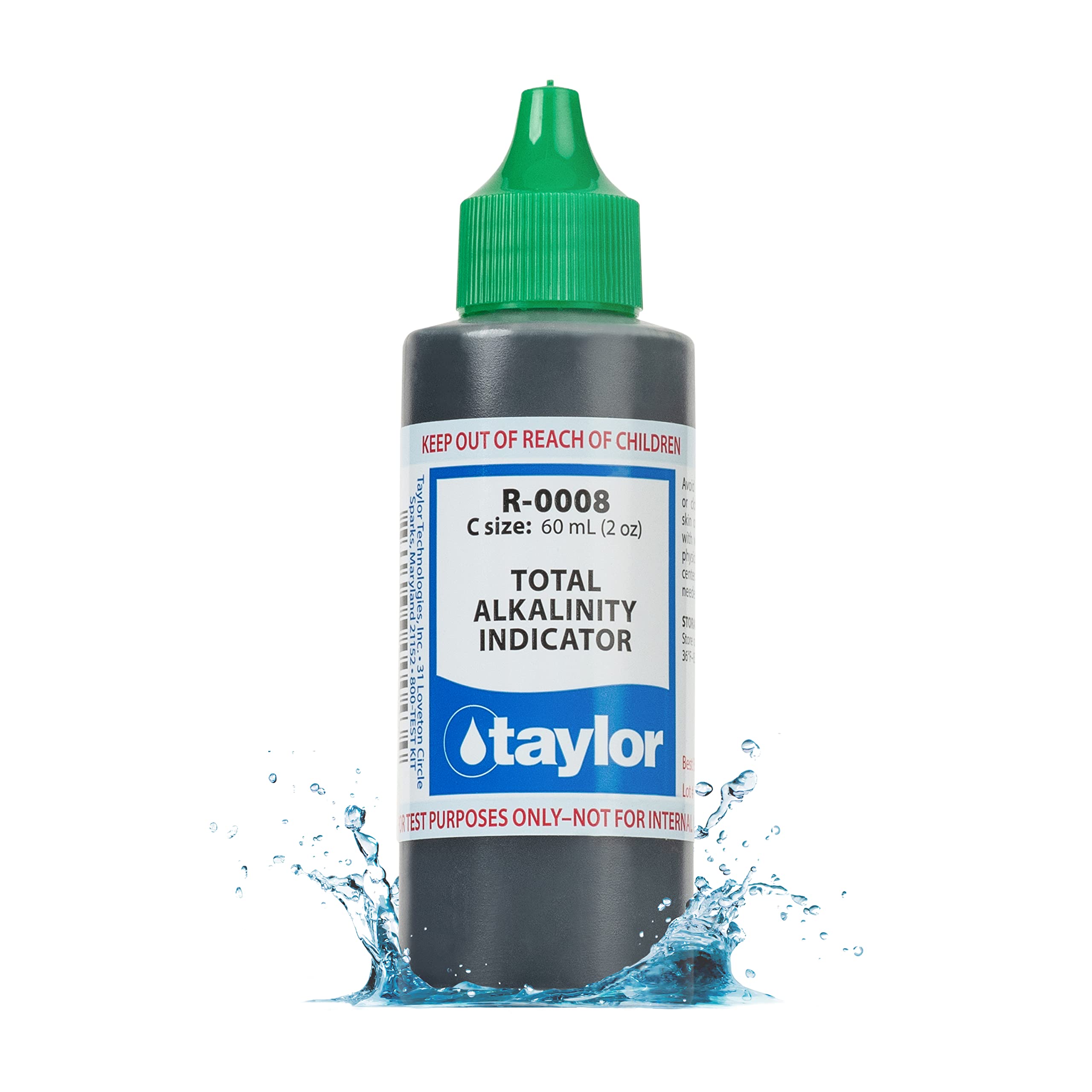 Taylor R-0008-C total alkalinity indicator refill for pools and spas, extend test kit life