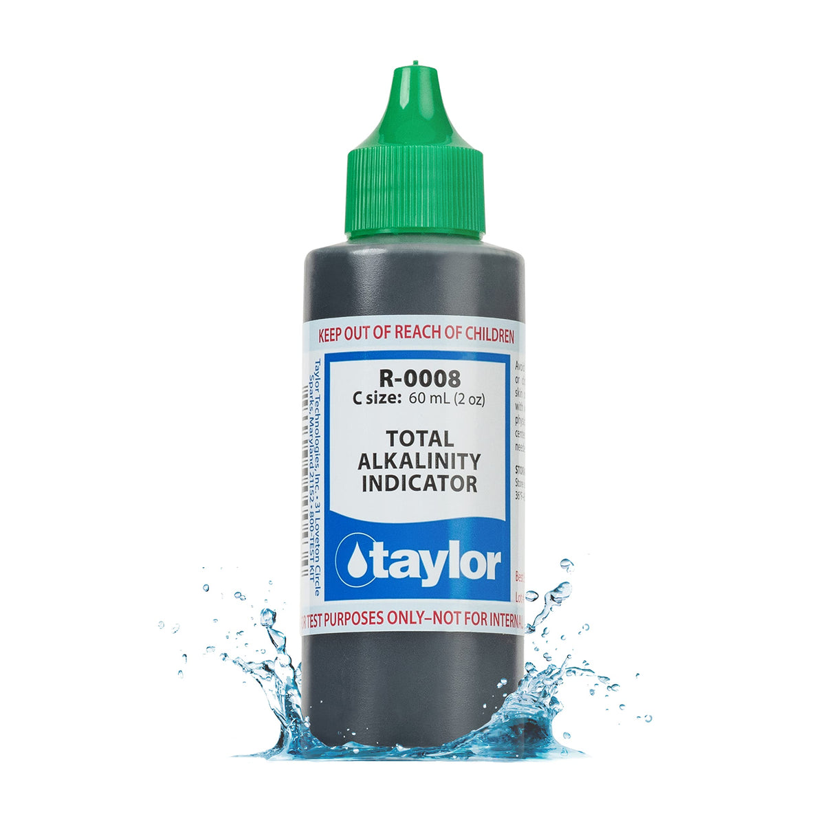 Taylor R-0008-C total alkalinity indicator refill for pools and spas, extend test kit life