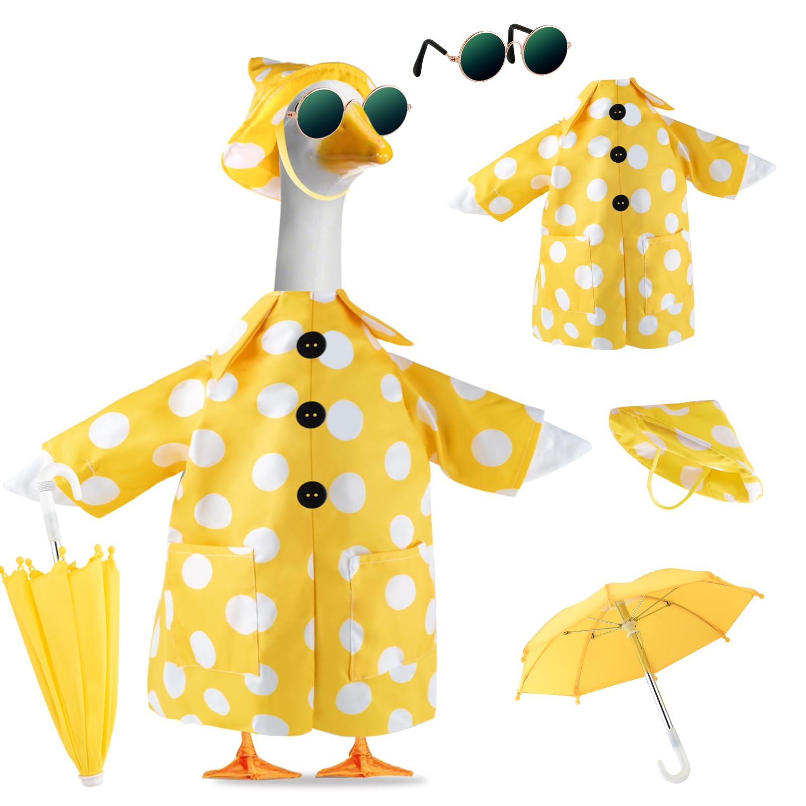TAZKZZY porch goose outfit polka dot for 23 inch statue