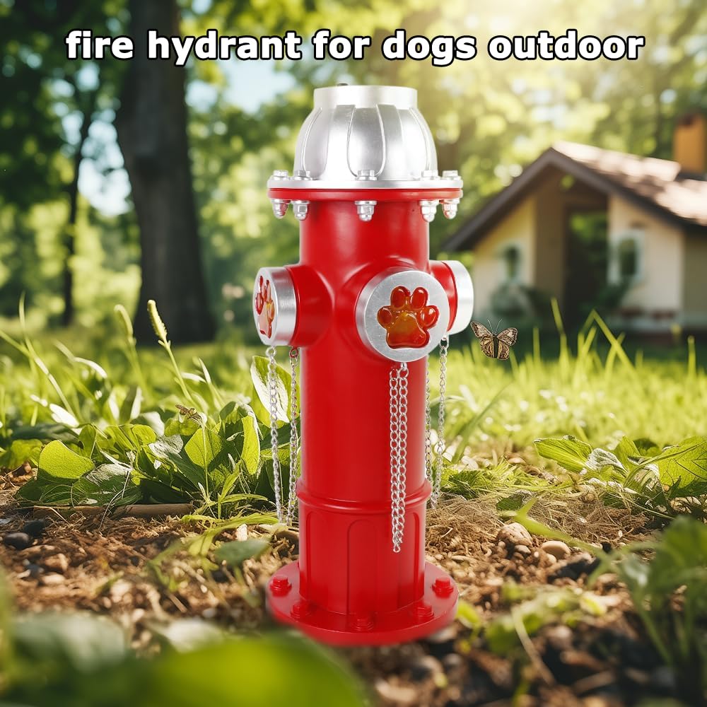 TB TIBAG realistic red hydrant design adds charm to outdoor spaces.