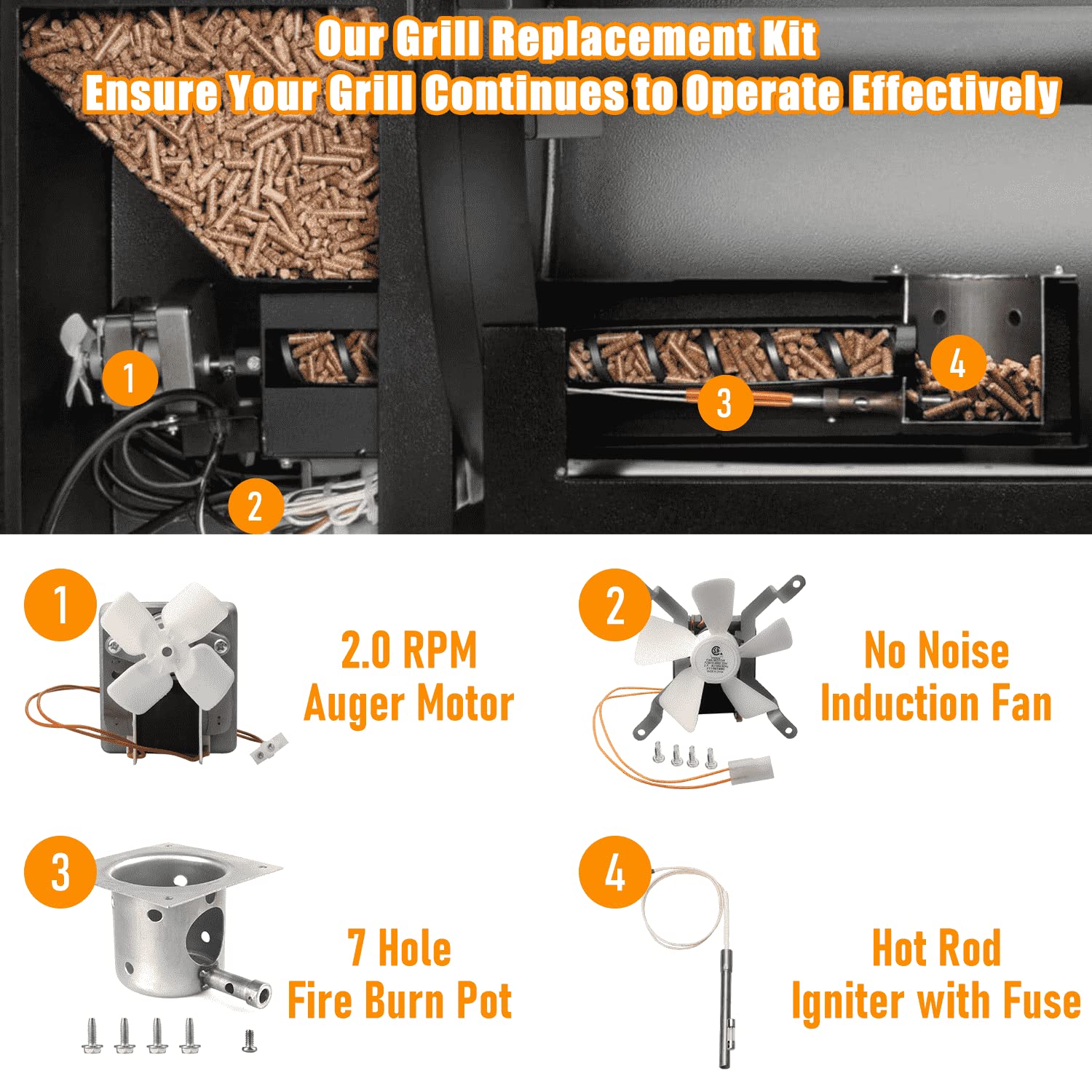 Tbgrepts compatibility-ready kit compatible with Pit Boss and Traeger pellet grills.