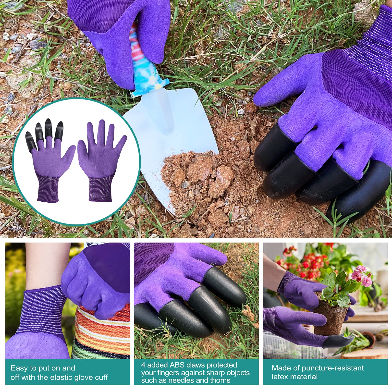 Tbltaca molded shell tool box organized for portable gardening.