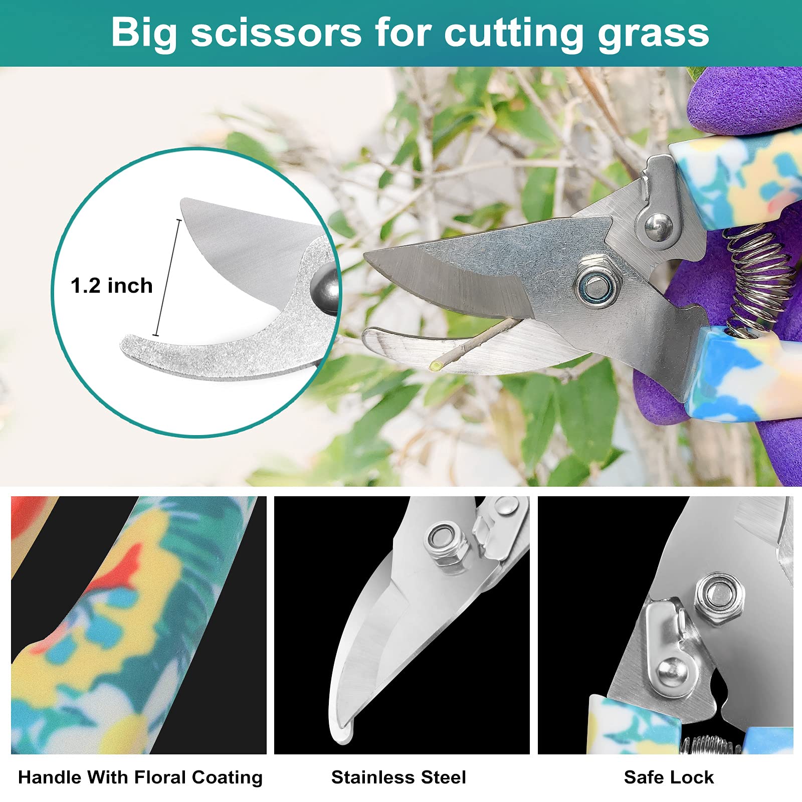 Tbltaca pruning shears with clean cuts for healthy plants.
