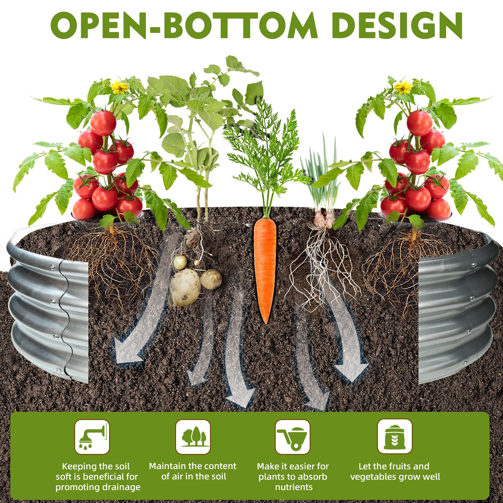TBMLC backyard bonfire ring pit provides a versatile tool for cooking or grilling.