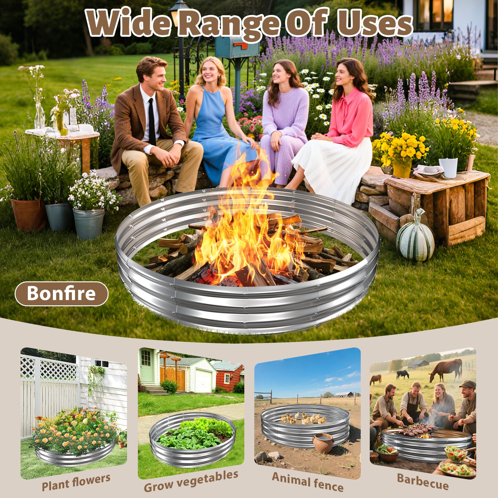 TBMLC camp fire ring camping use demonstrates portable appeal for outdoor adventures