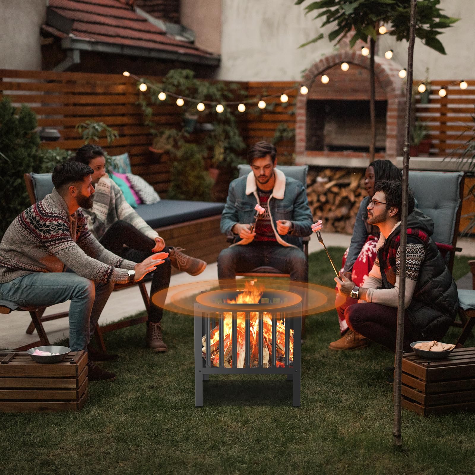 TBMLC portable fire pit for camping, easy to carry and set up.