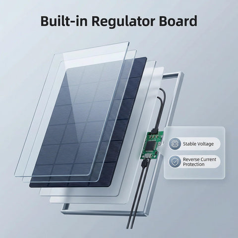 TBSHKFQGS solar panel USB-C output powers outdoor cameras reliably.