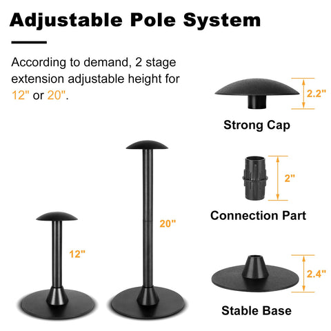 TBTeek easy-installation pole system simplifies setup with most covers