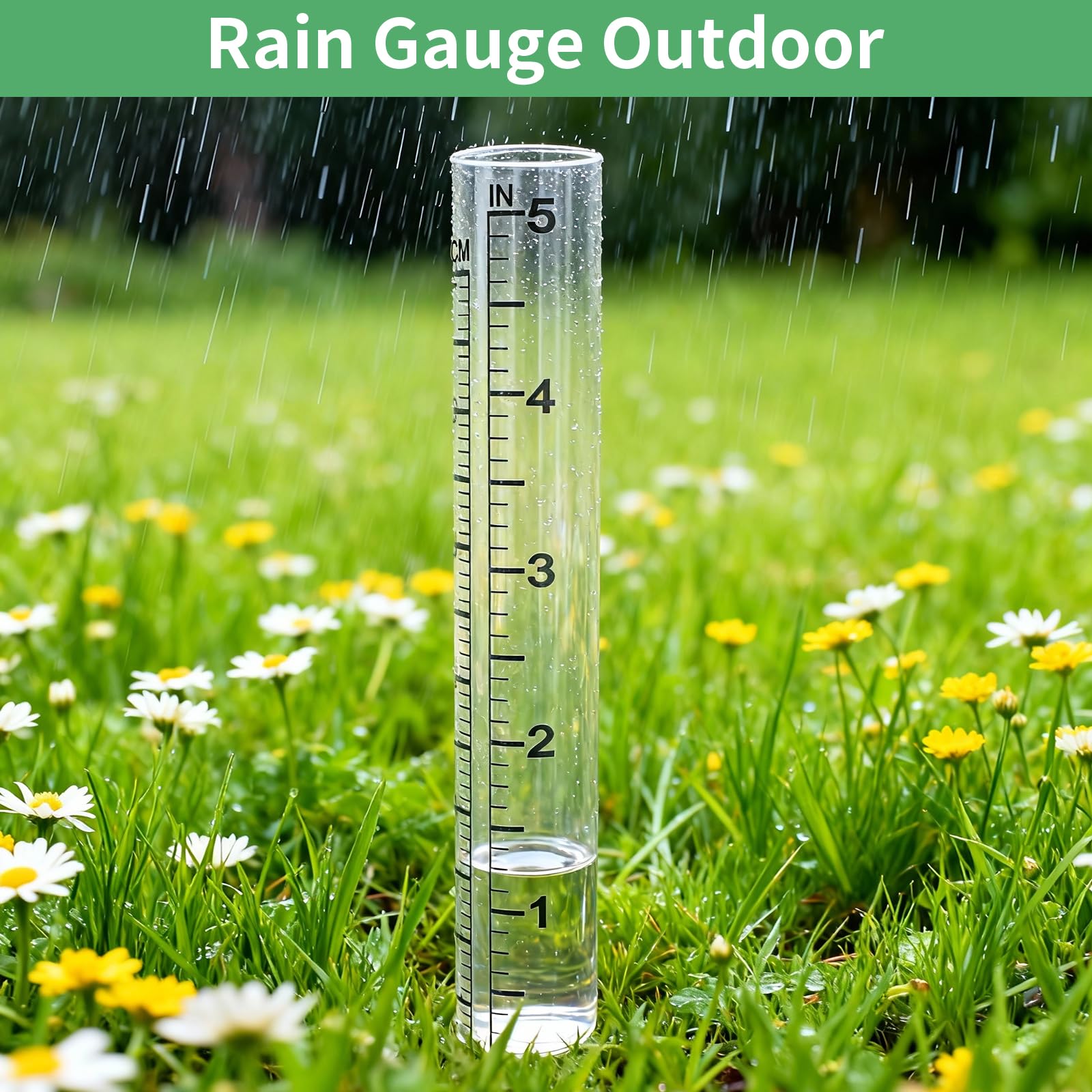 TBWHL outdoor rain gauge glass tube for yard setup.