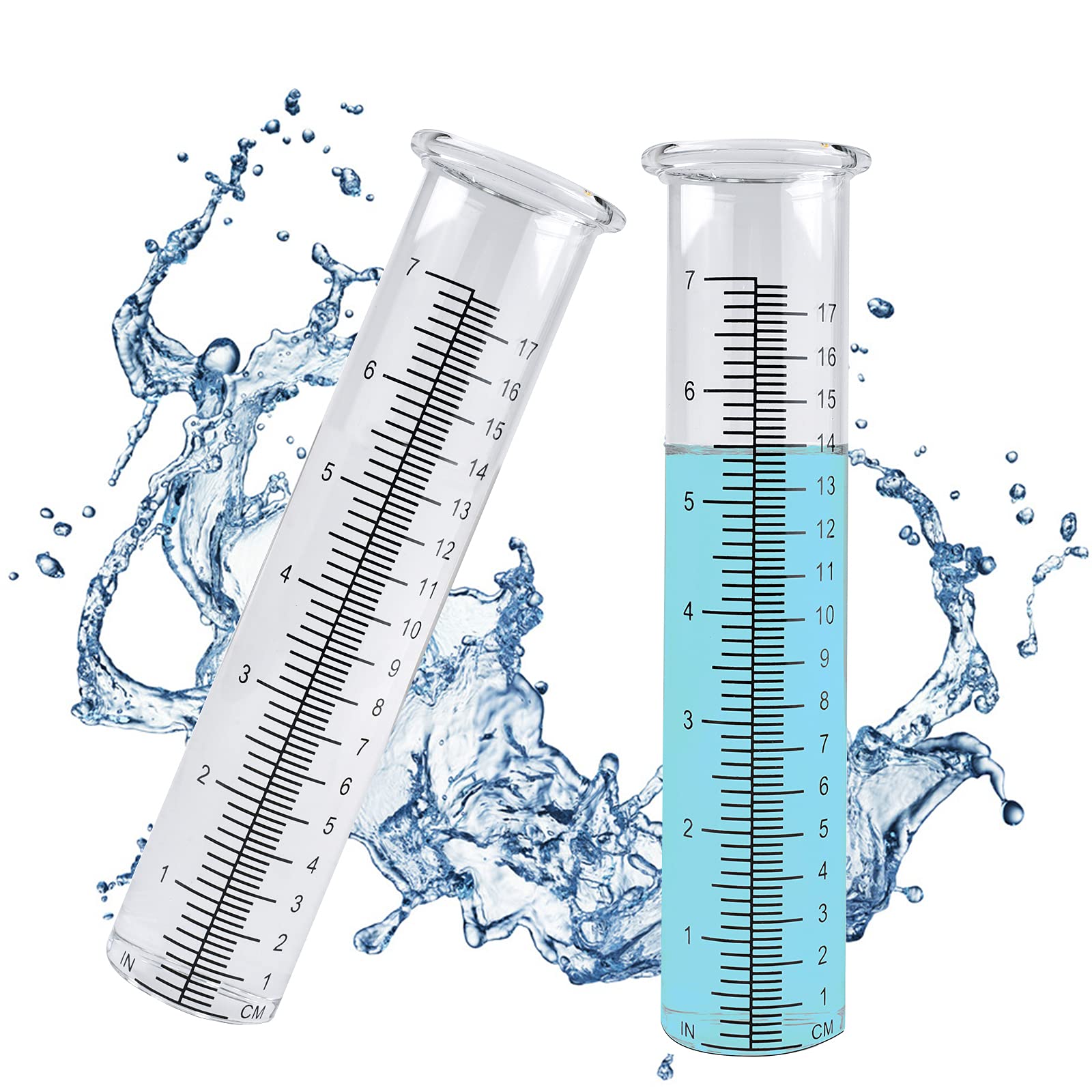 TBWHL rain gauge replacement glass tube, 8.3 inches, durable outdoors.