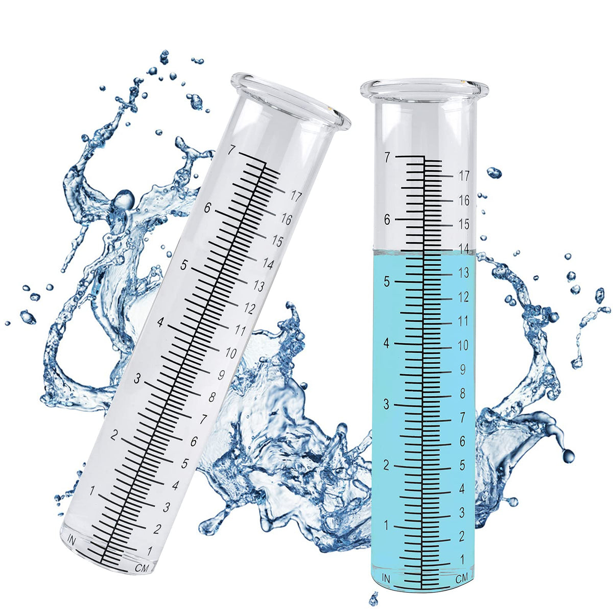 TBWHL rain gauge replacement glass tube, 8.3 inches, durable outdoors.