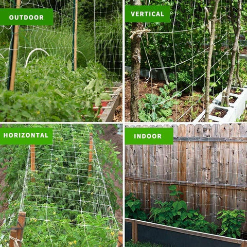 TCamp two-pack commercial-grade trellis netting ready for vertical or horizontal use.
