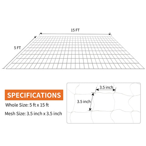 Tcamp netting cut to size for a custom garden layout.