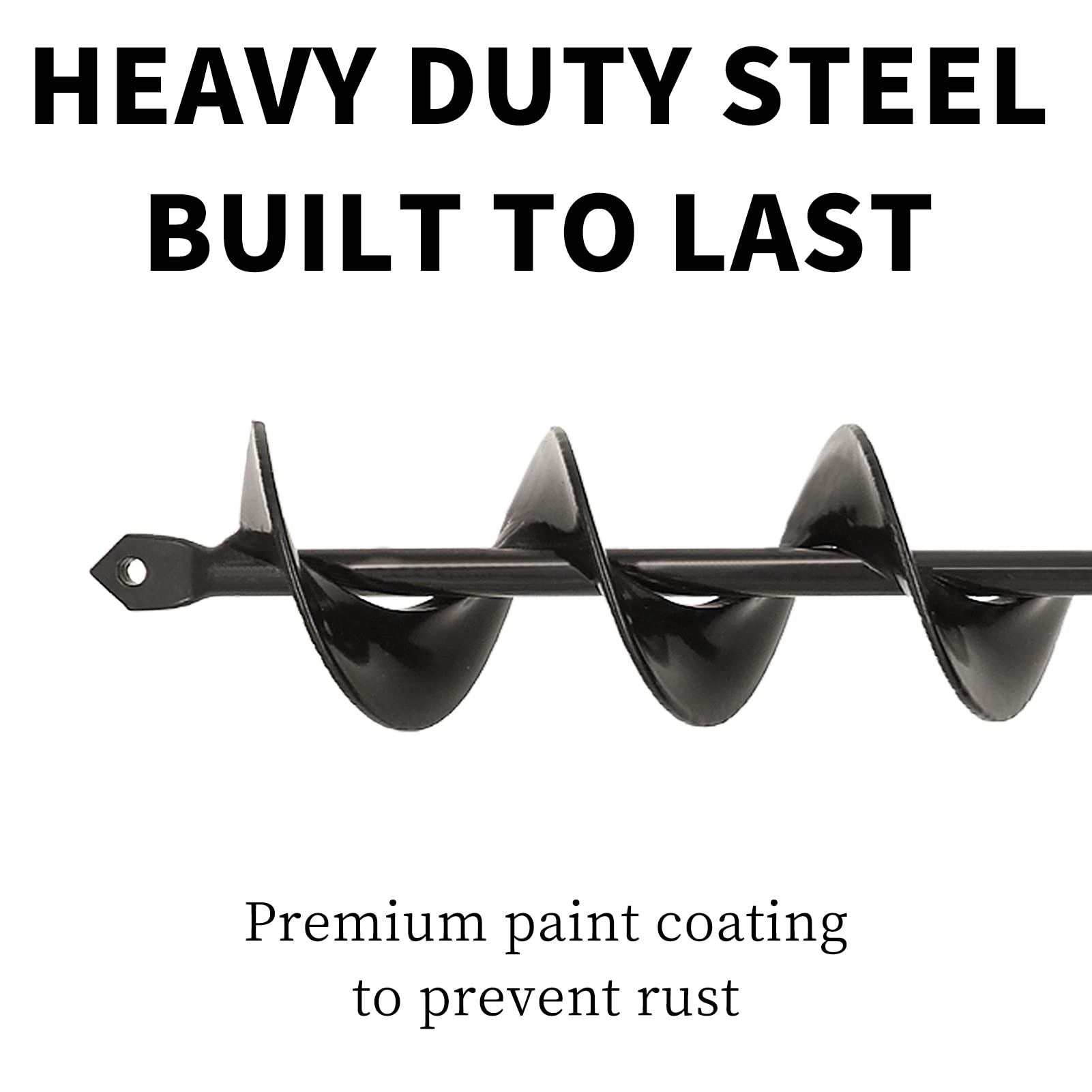 TCBWFY auger heavy-duty steel for durable yard work.