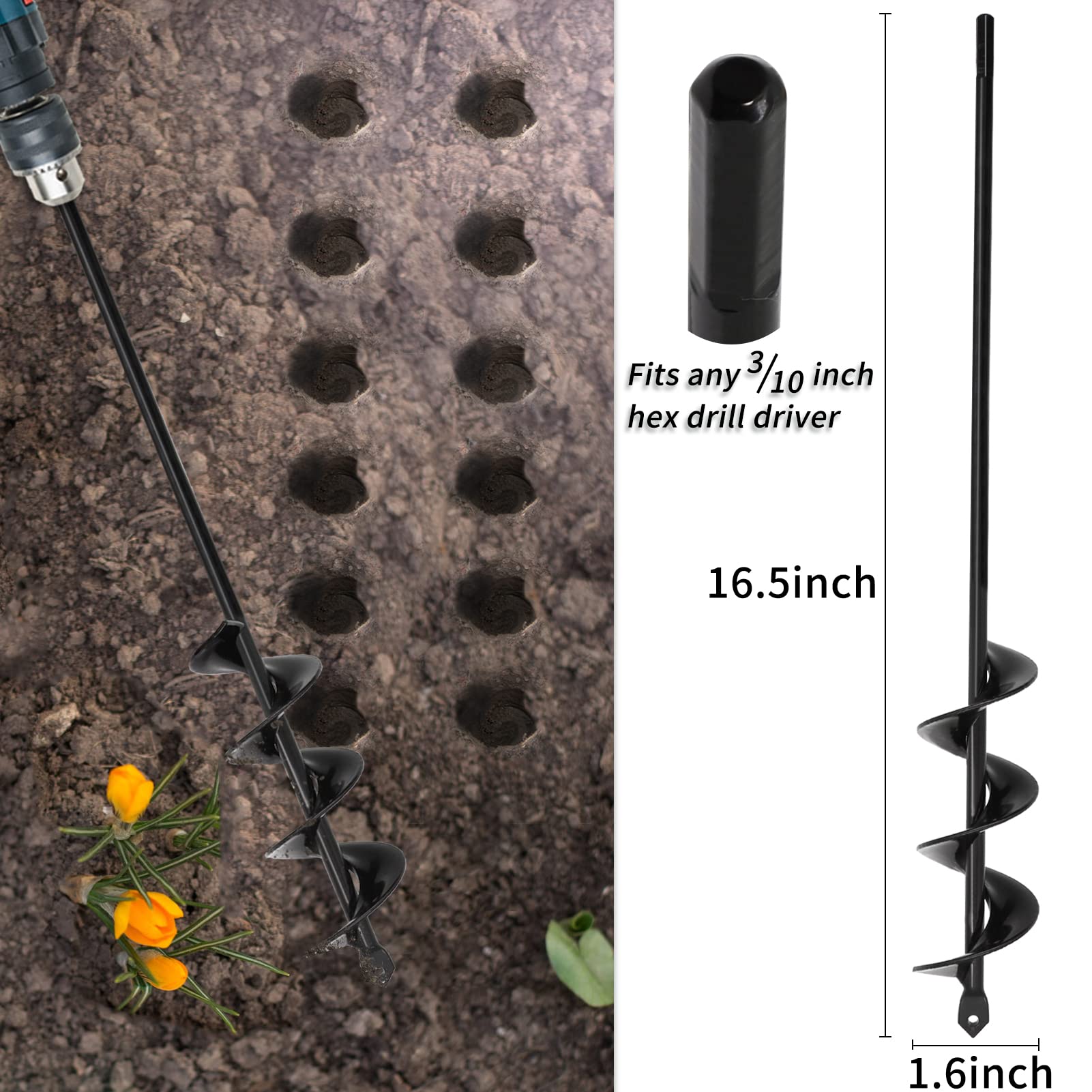 TCBWFY auger planting bulbs with precision and less bending.