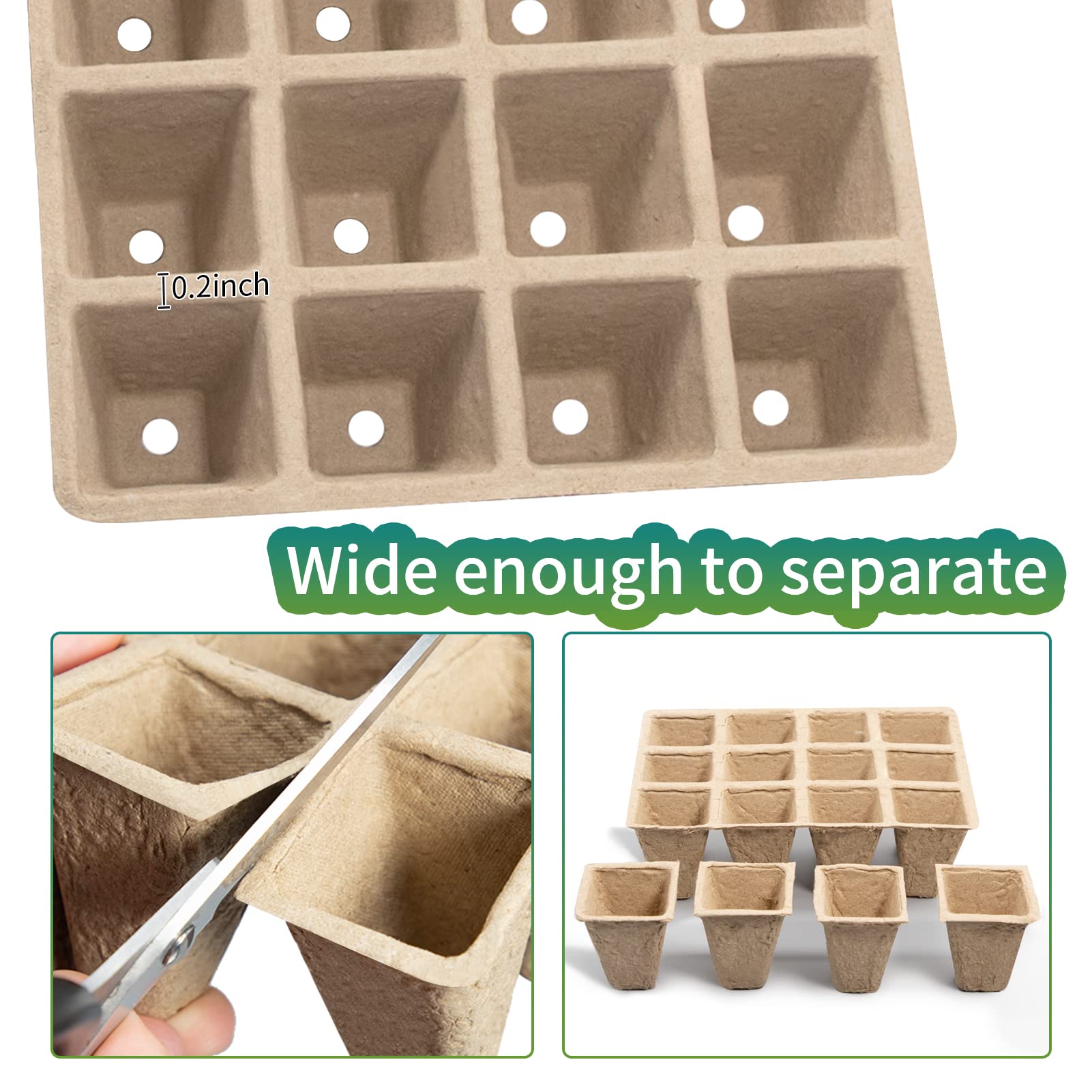 TCBWFY eco-friendly seed starter kit includes labels and tools