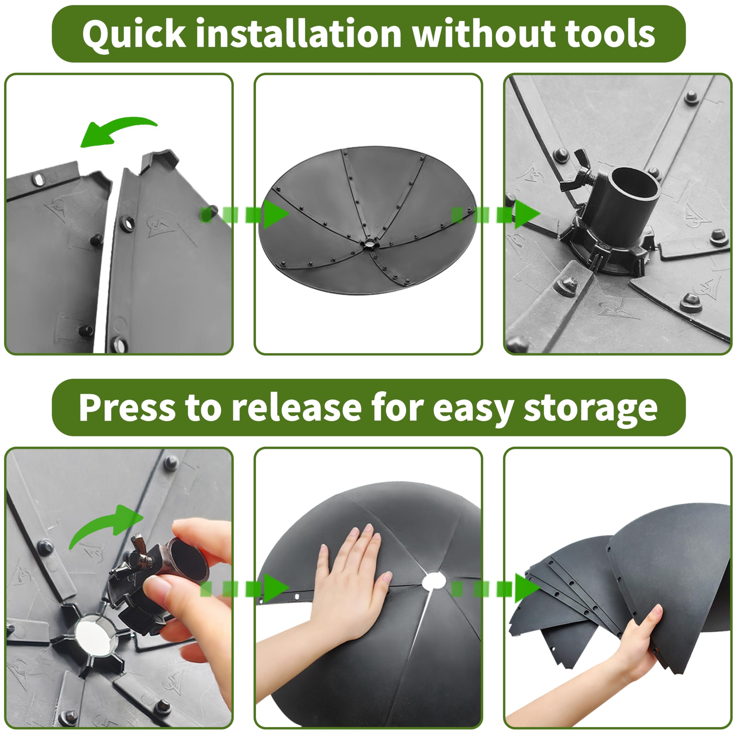 TCBWFY bird feeder protection baffle reducing seed waste and pest interference