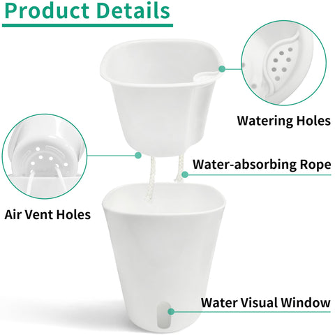 TCBWFY 4-inch outer pot with water level window