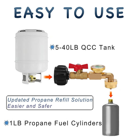 Tceapoo 90-degree elbow guides gas flow to small tanks.