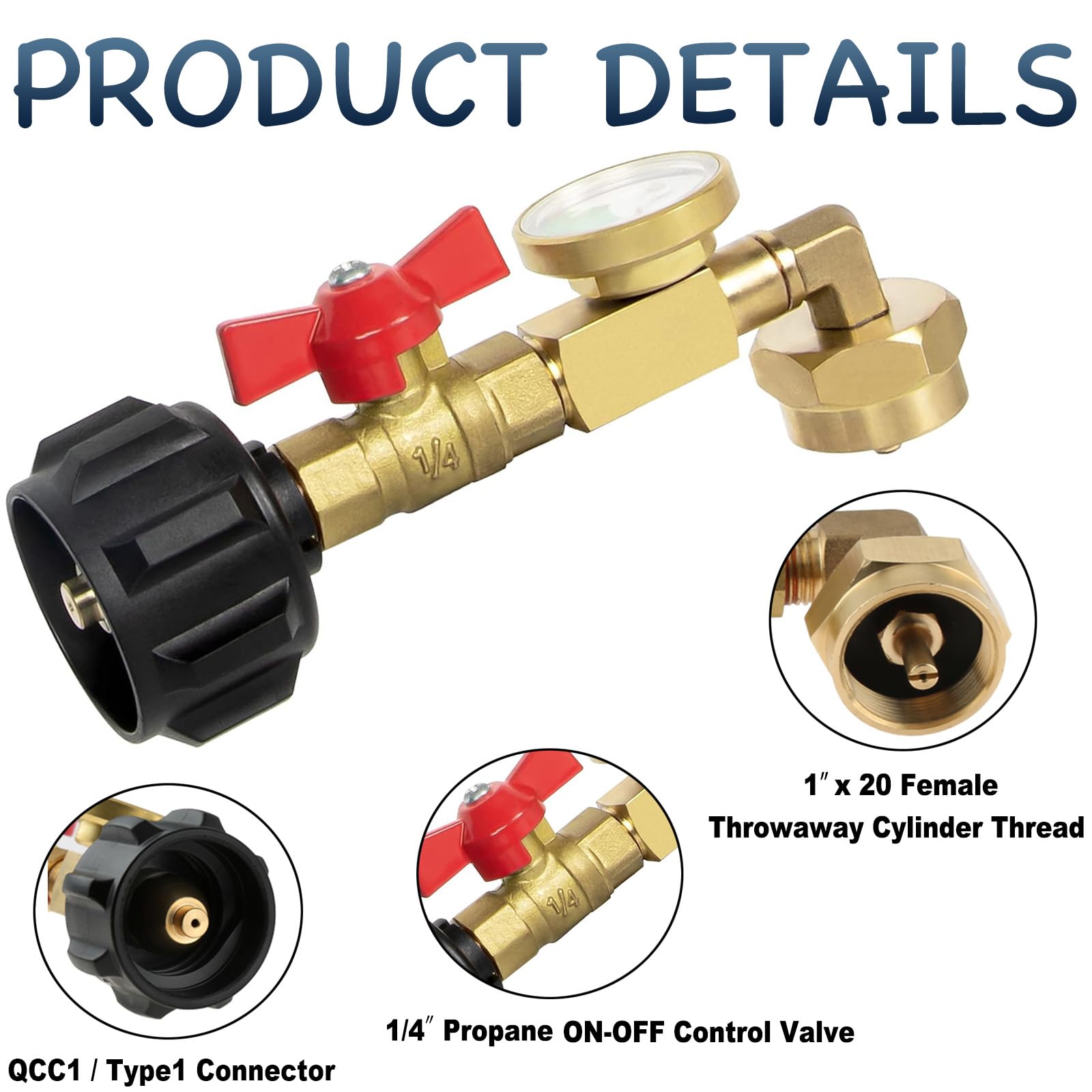 Tceapoo red ball valve offers easy control during connection.