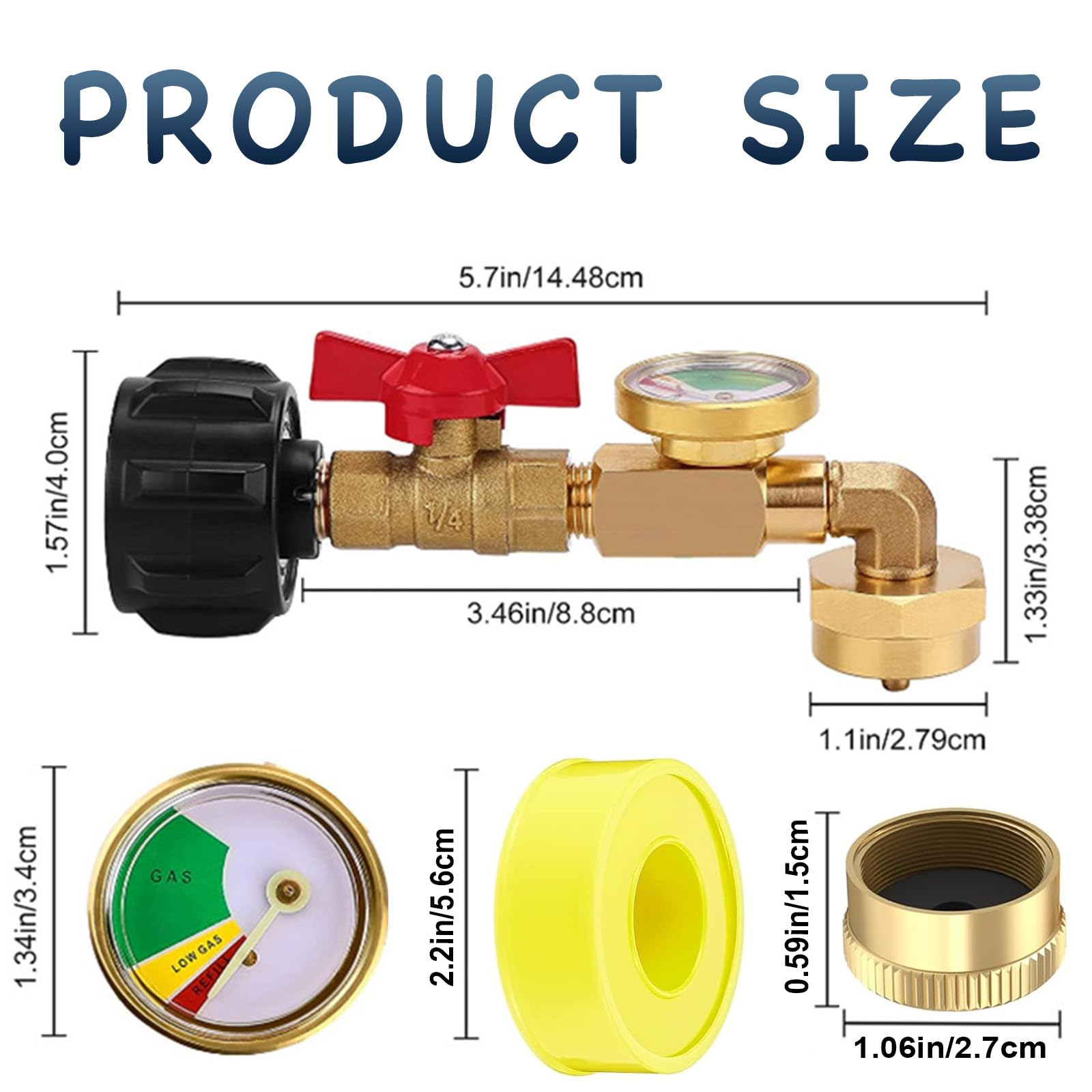 Tceapoo solid brass construction ensures durable, leak-free operation.