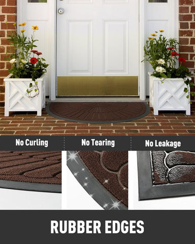 Tchdio beveled rubber border prevents curling and extends mat life