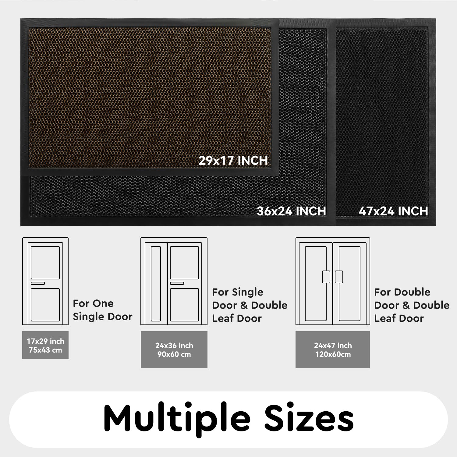 Tchdio durable rubber back non slip prevents slipping on wet floors.