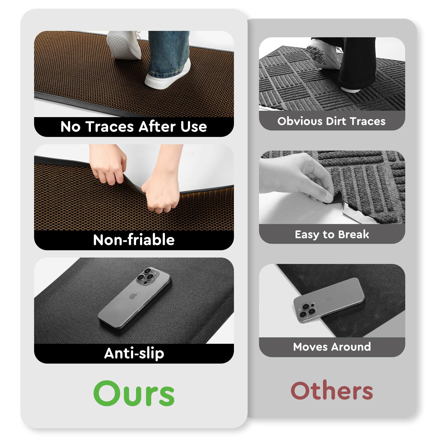 Tchdio easy clean outdoor doormat hose safe for quick refresh.