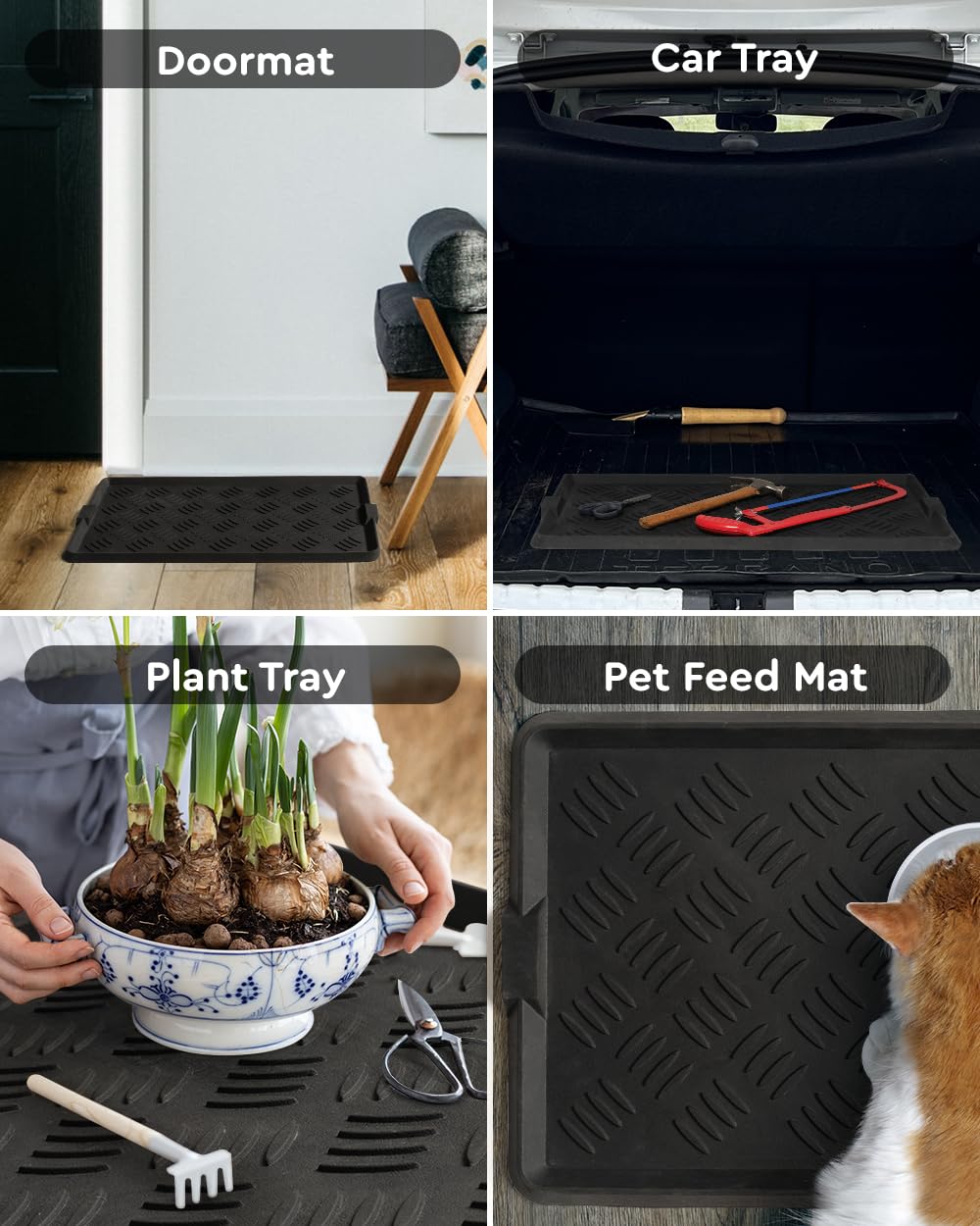 Tchdio Entryway Boot Tray easy-cleaning enables quick flush and air-dry