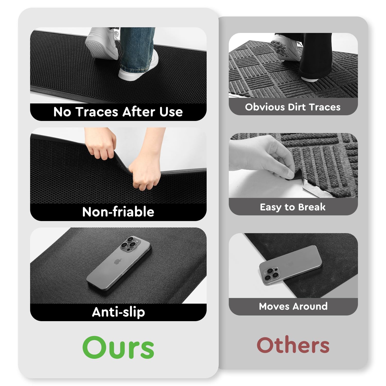Tchdio stain-resistant outdoor mat helps keep entryways tidy