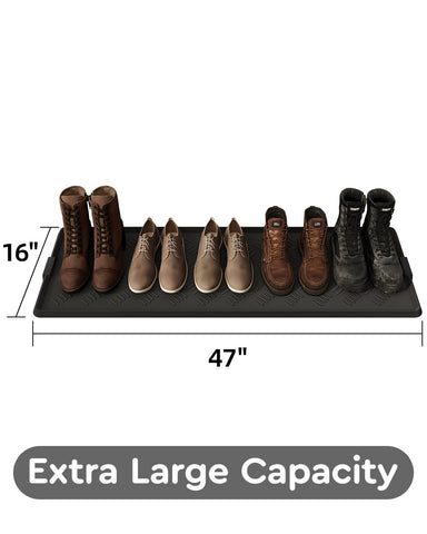 tchdio multi-pair capacity boot tray keeps footwear organized