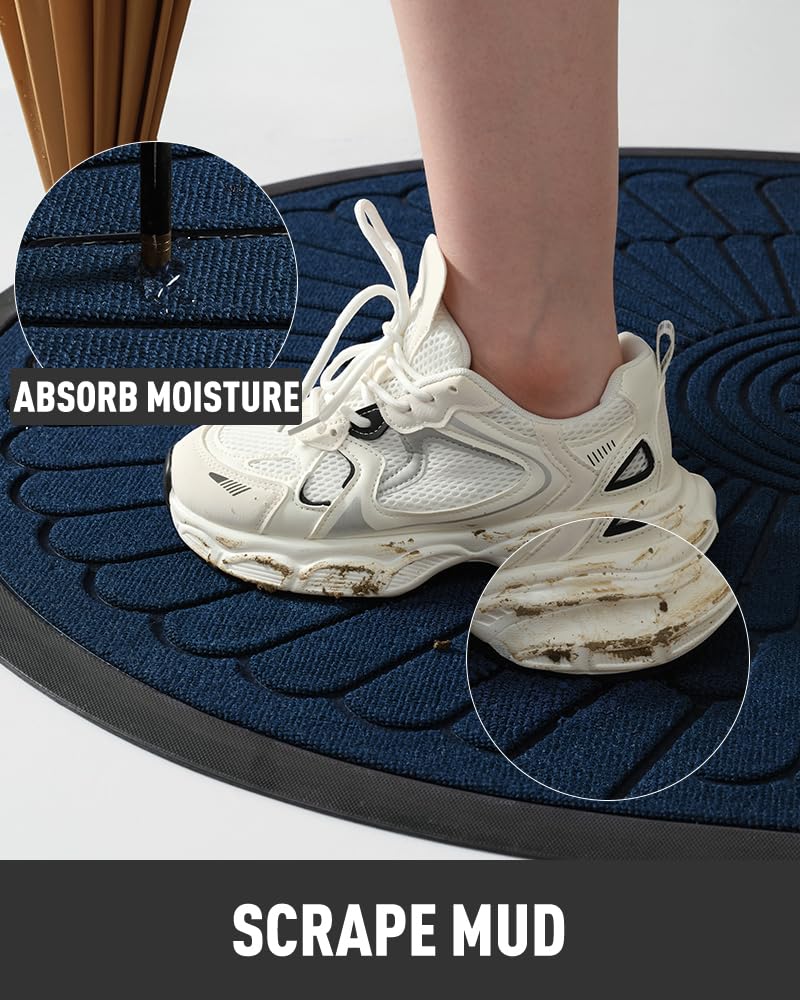tchdio natural rubber backing closeup showing durability and weather resistance